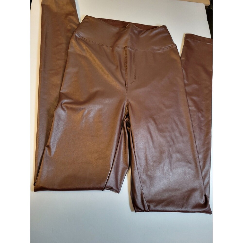 OFFLINE by Aerie Real Luxe Brown Faux Leather High Waisted  Leggings XS